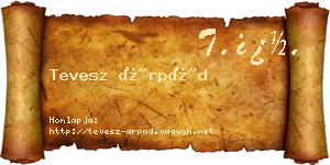 Tevesz Árpád névjegykártya