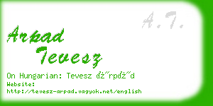 arpad tevesz business card